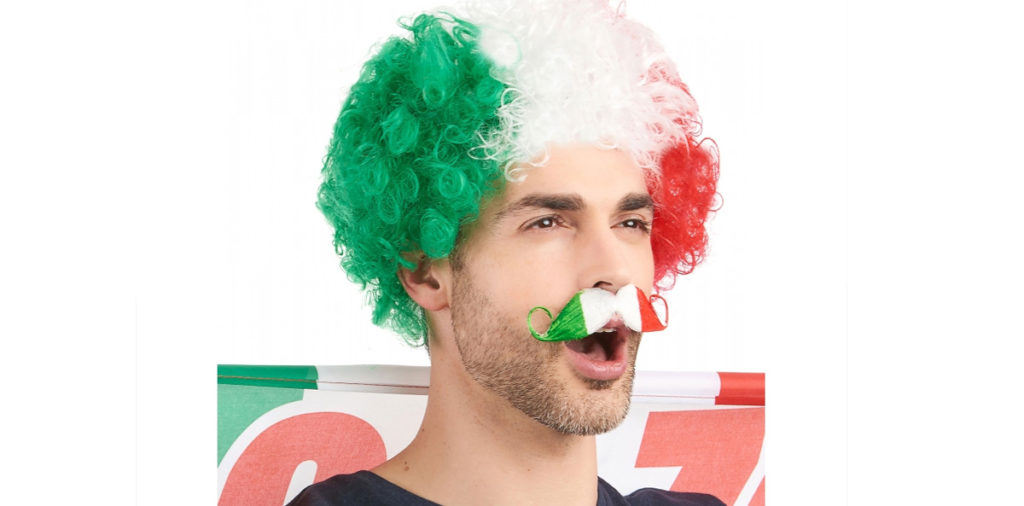 Perruque et moustache Italie
