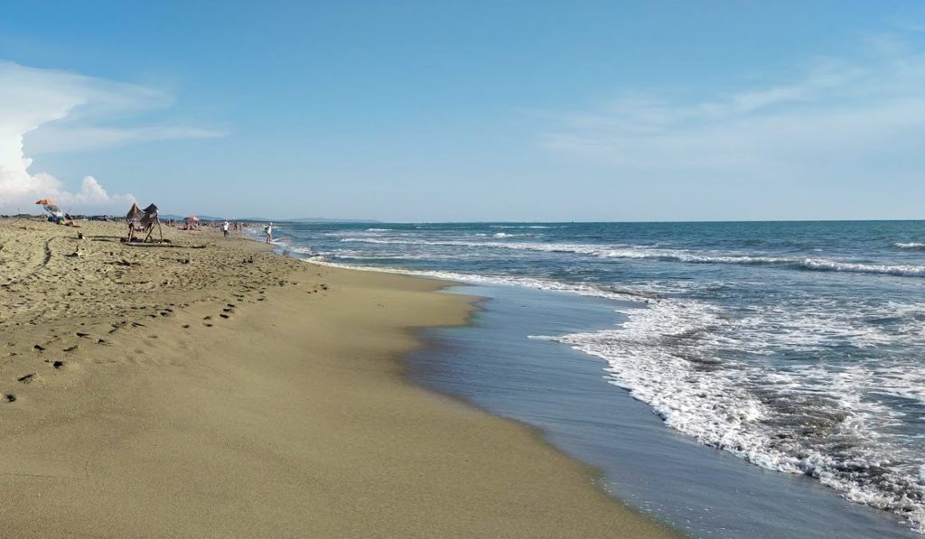 La plage de Lecciona en Toscane.